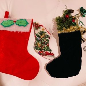 Set of 3 Xmas stockings